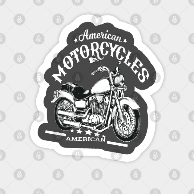 American Motorcycle Biker Style Sticker by JeffDesign